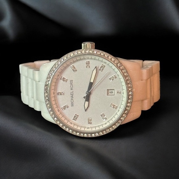 Michael Kors white Glitz watch 5204 - Picture 1 of 13